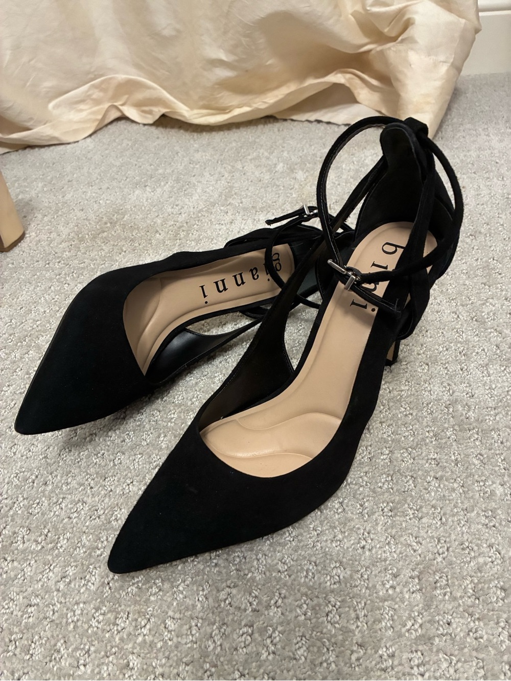 Gianni Bini Black Suede Ankle-Strap Pump - Picture 10 of 10